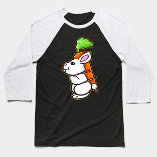 Easter Bunny Carries A Carrot Piggyback On Easter Baseball T-Shirt